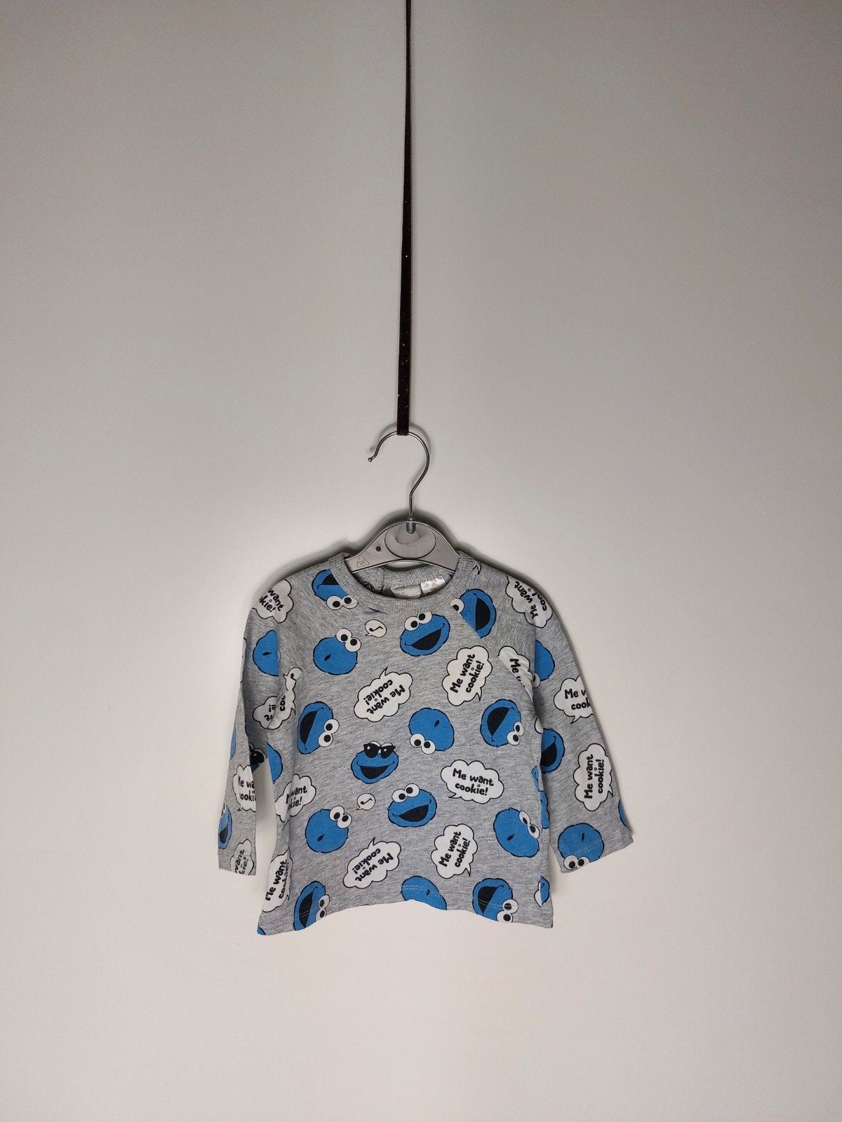 H&M Sesamstraat longsleeve maat 68 z.g.a.n., Kinderen en Baby's, Babykleding | Maat 68, Jongetje of Meisje, H&M, Ophalen of Verzenden
