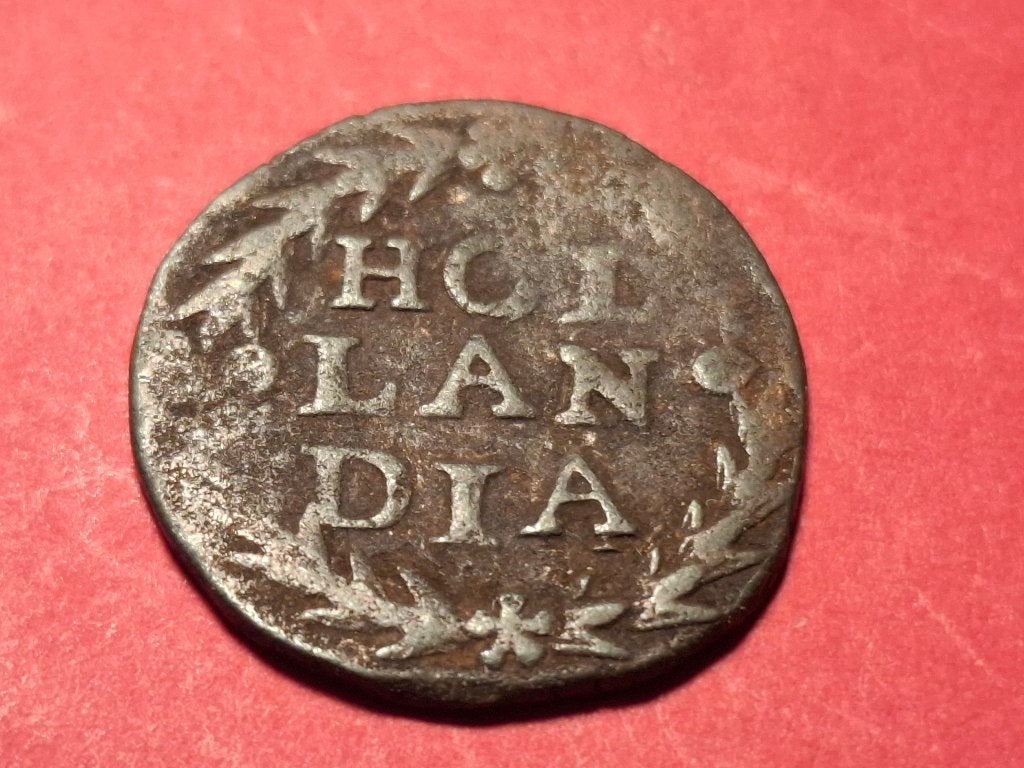 Duit Holland zj, Postzegels en Munten, Ophalen of Verzenden, Vóór koninkrijk, Overige waardes, Losse munt