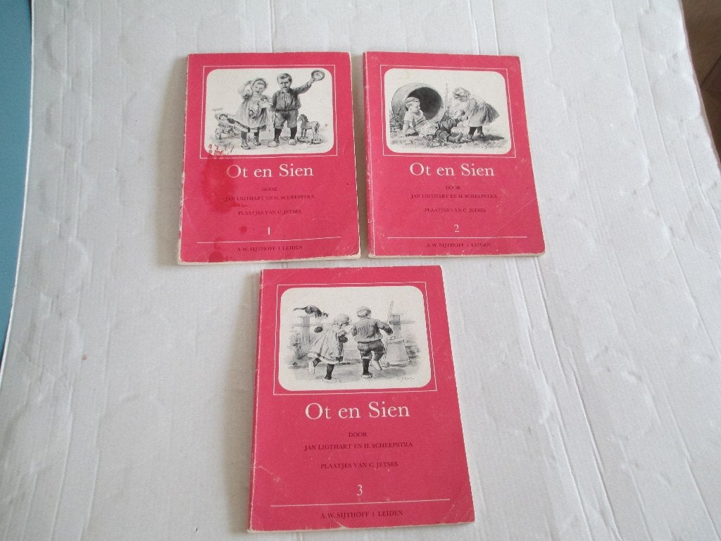 3 delen ot en sien - jan ligthart en h. scheepstra, Ophalen of Verzenden, Gelezen, Overige niveaus