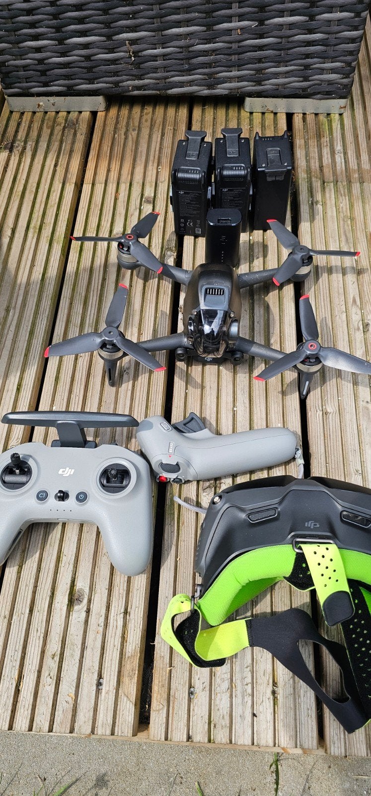 DJI FPV Drone Combo met 3 accu's en koffer, Ophalen of Verzenden, Zo goed als nieuw