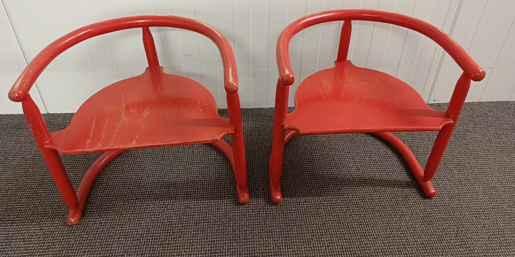 Vintage rode Ikea kinderstoelen - Karin Mobring, Ophalen, Gebruikt, Stoel(en)