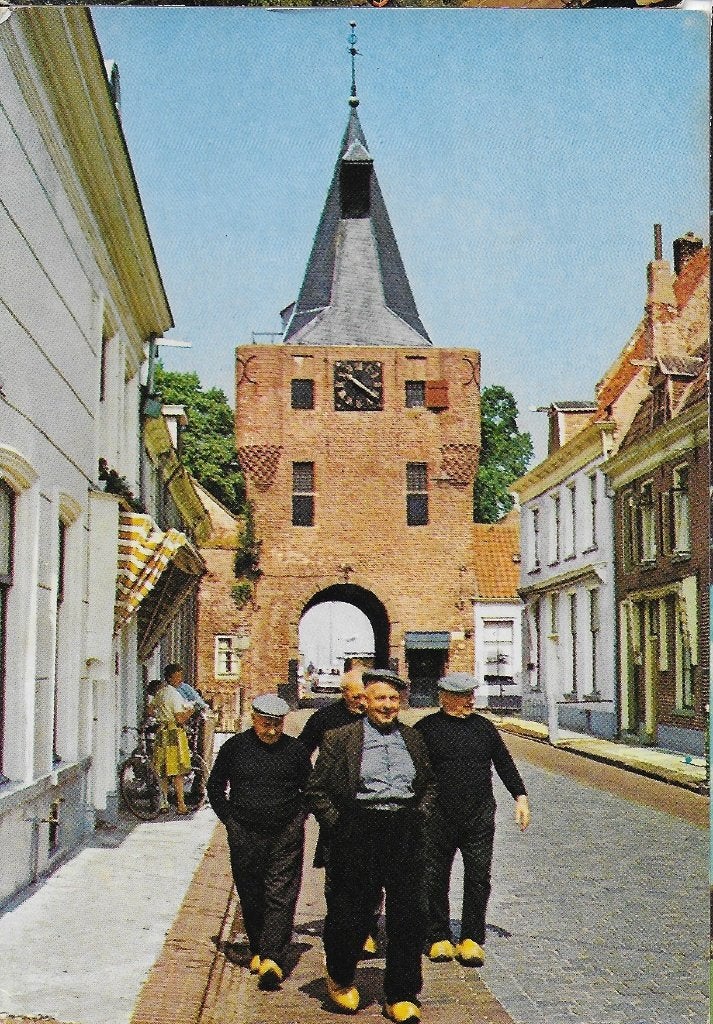 k3993 Gelopen Ansichtkaart vispoort Elburg, Ophalen of Verzenden, 1980 tot heden, Gelopen, Gelderland