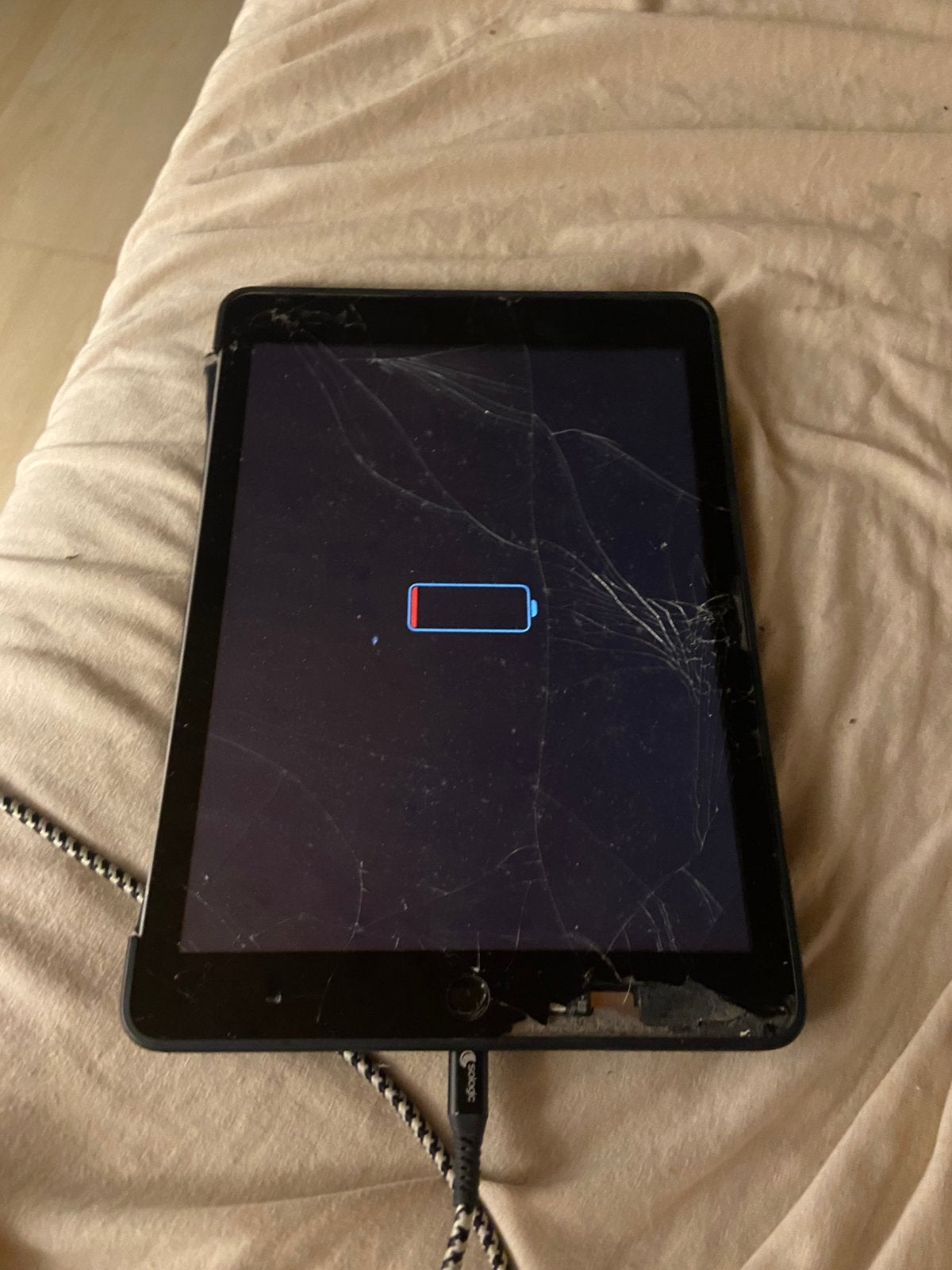 Ipad + hoesje + oplader (ZONDER DOOS), Gebruikt, 32 GB, Apple iPad, Zilver