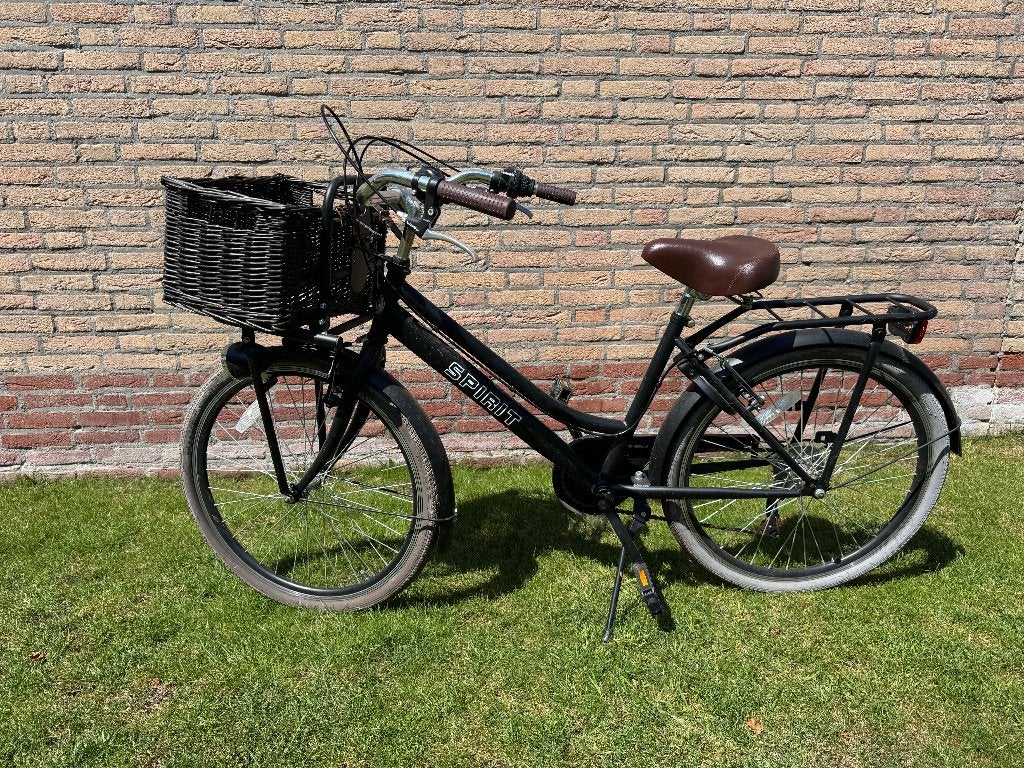 zgan Spirit Transporter Meisjesfiets 6-versn Mat-zwart 24in, Ophalen, 24 inch, Velgrem, Versnellingen