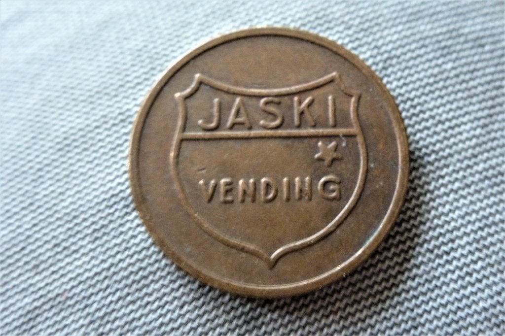 Nederland - 2x token verkoopautomaat  Jaski Vending brons, Ophalen of Verzenden, Brons, Nederland