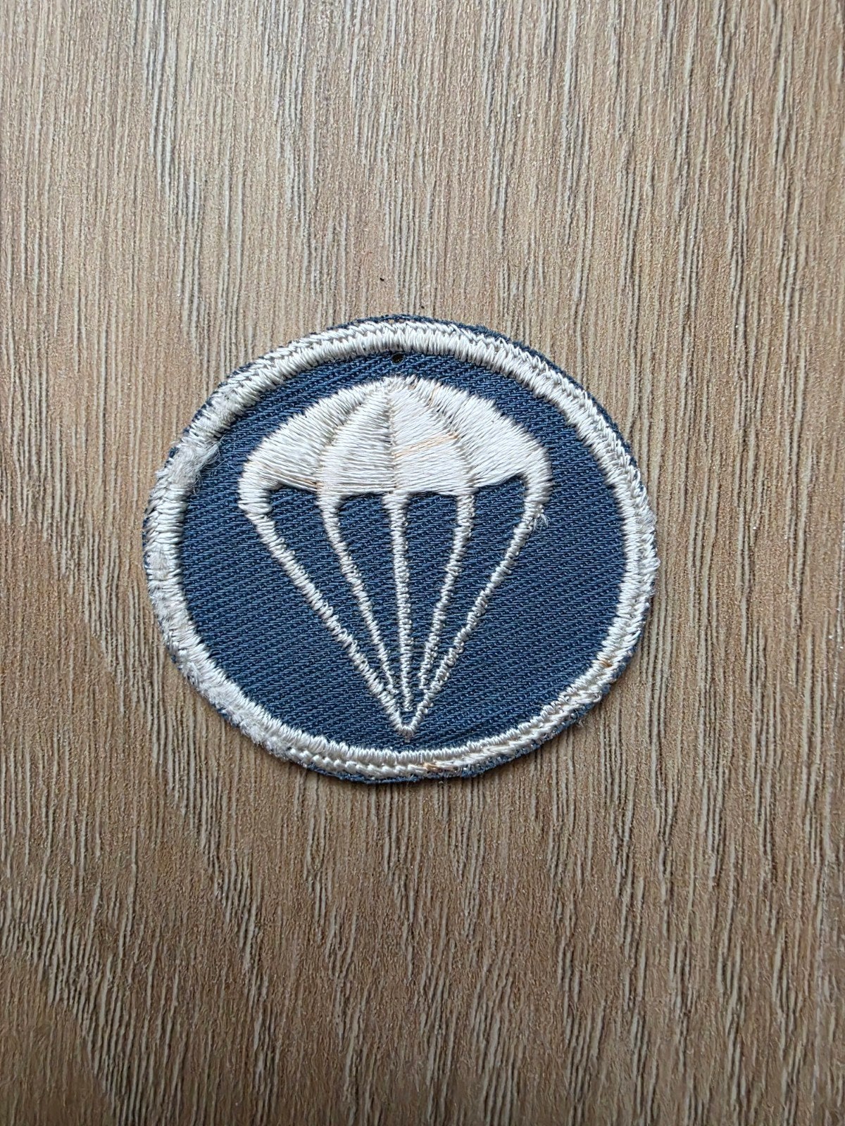 US WW2 Paratrooper Infantry cap patch twill variant vroeg, Ophalen of Verzenden, Amerika, Embleem of Badge