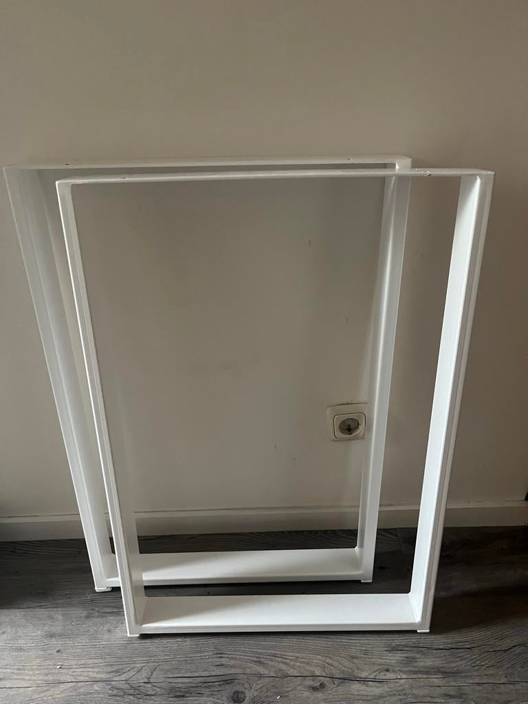 Stalen tafelpoten gesloten hoekprofielen 60x20 (50x72 cm), Ophalen, Tafelpoot, Minder dan 50 cm, Gebruikt