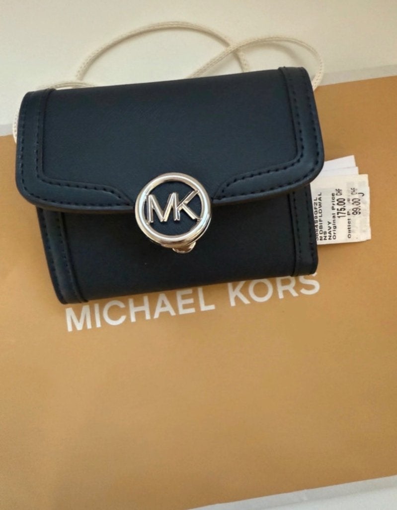 Michael Kors Wallet Navy, Ophalen of Verzenden, Nieuw, Blauw, Overige merken