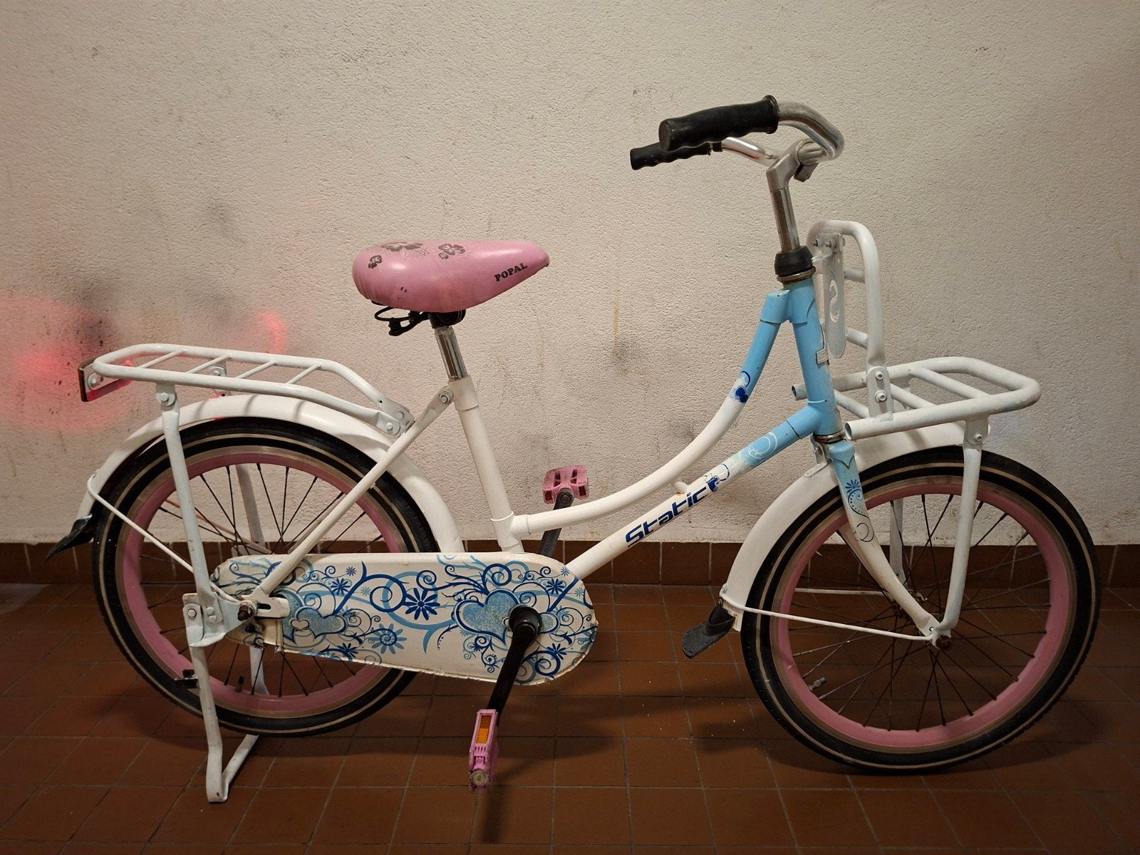 STATIC meisjesfiets 20" 6 tot 8 jaar, Fietsen en Brommers, Ophalen, Terugtraprem, Gebruikt, Static