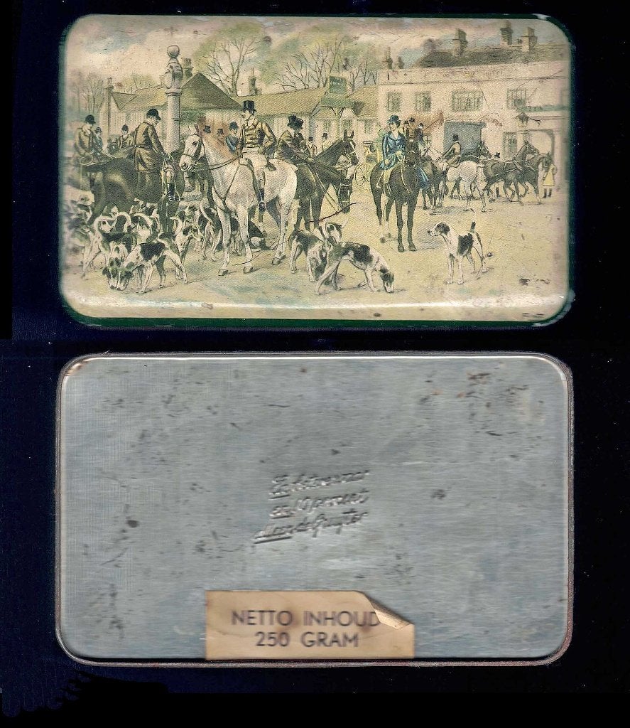 Vintage Engelse  thee blik De Gruyter, Verzamelen, Blikken, Ophalen of Verzenden, Gebruikt, Thee, Overige merken