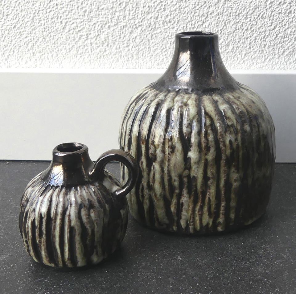 Ceramano Syrakus vaas vintage vaasjes Syracuse West-Germany, Gebruikt, Overige kleuren, Aardewerk of Porselein, Ophalen of Verzenden