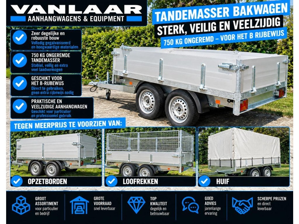 NIEUW Plateauwagen B rijbewijs De degelijkste op de markt, Niet ingevuld, Nieuw, Niet ingevuld, Niet ingevuld