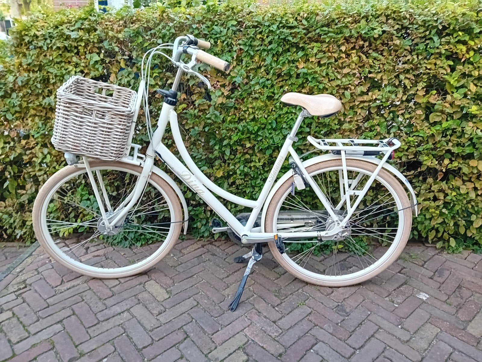 Batavus Diva damesfiets met 7 versnellingen en mand, Fietsen en Brommers, Ophalen, Gebruikt, Versnellingen, Batavus