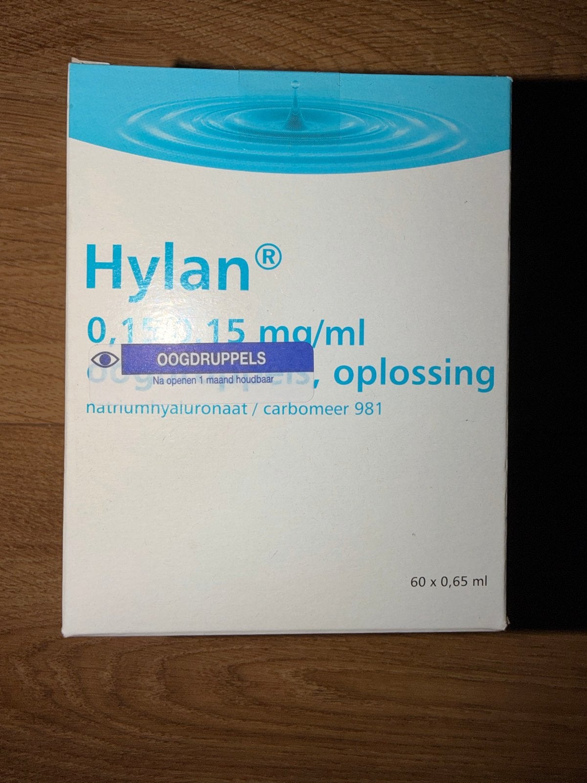 Hylan Oogdruppels - 60 stuks - Nieuw in gesealde doos, Sport en Fitness, Gezondheidsproducten en Wellness, Ophalen of Verzenden