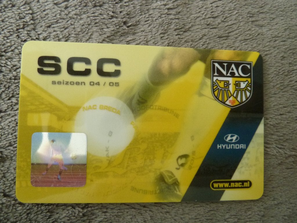 Seizoenclubcard. NAC. 2004/2005. Groen ongelopen, Ophalen of Verzenden, Zo goed als nieuw, NAC Breda, Overige typen