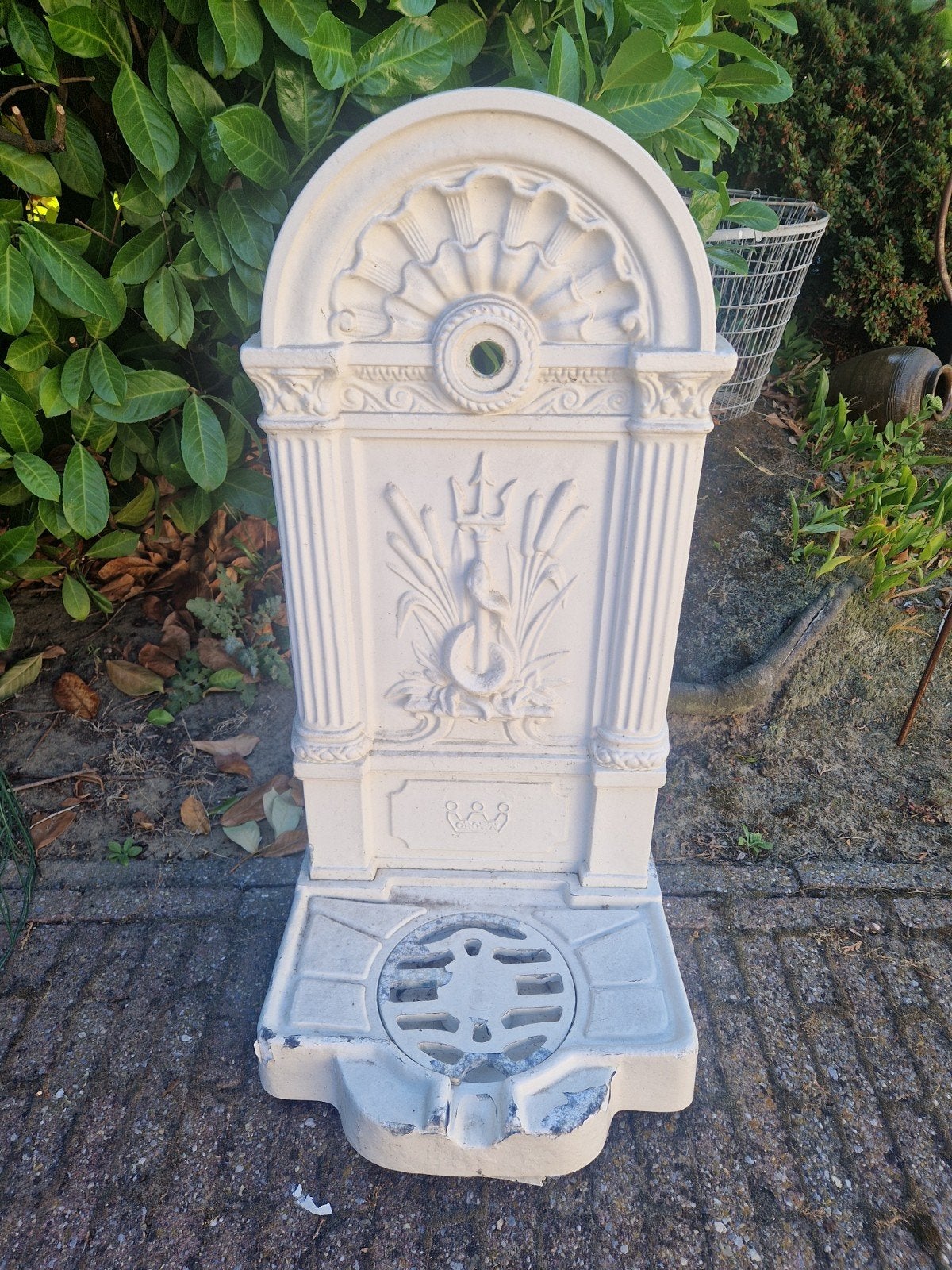 Gietijzeren Tuinfontein - 85x42x35 cm (hxbxd), Ophalen of Verzenden, Gebruikt, Gietijzer, Fontein