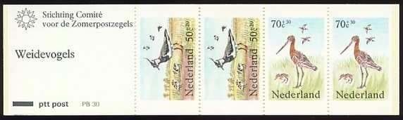 Nederland Postzegelboekje 30 postfris, Postzegels en Munten, Ophalen of Verzenden, Na 1940, Postfris