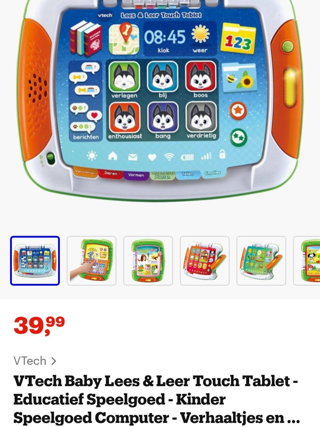 'VTECH' Lees & Leer Touch Tablet (Z.g.a.n.!), Ophalen of Verzenden, Zo goed als nieuw, 2 tot 4 jaar