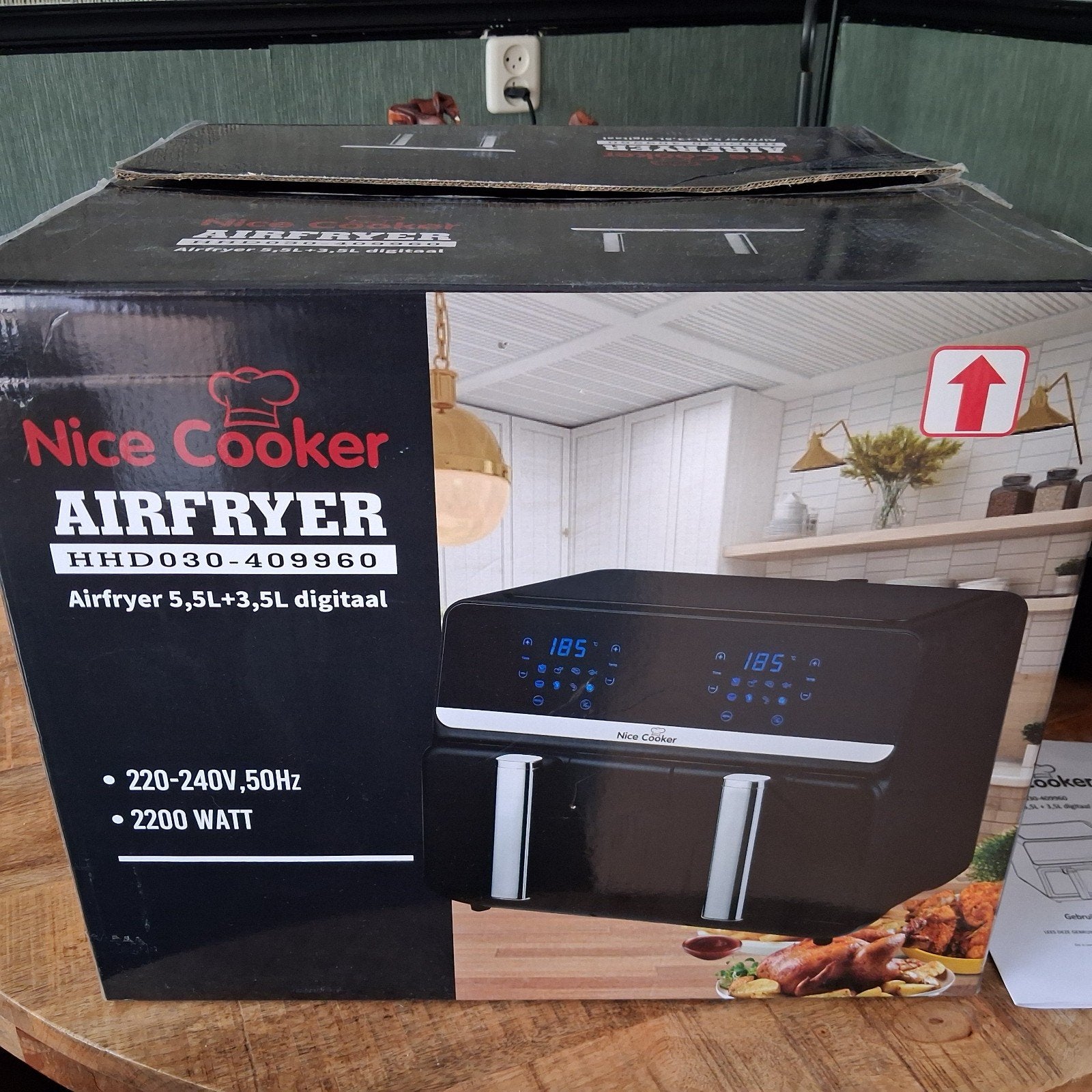 Mooie dubbele airfryer, Witgoed en Apparatuur, Airfryers, Ophalen of Verzenden, Zo goed als nieuw, Airfryer XXL