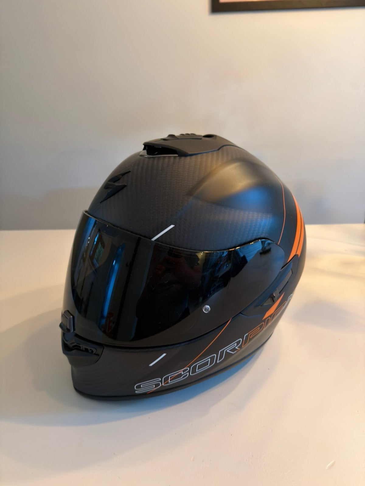 Scorpion Carbon Helm Exo 1400 orange, Motoren, Dames, XL, Nieuw zonder kaartje, Integraalhelm