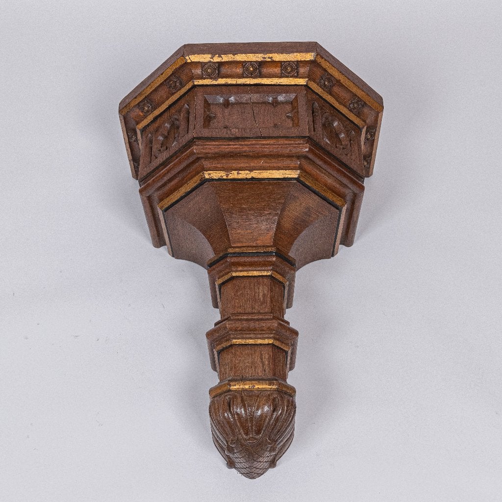 Console in eikenhout neogotiek, Antiek en Kunst, Ophalen