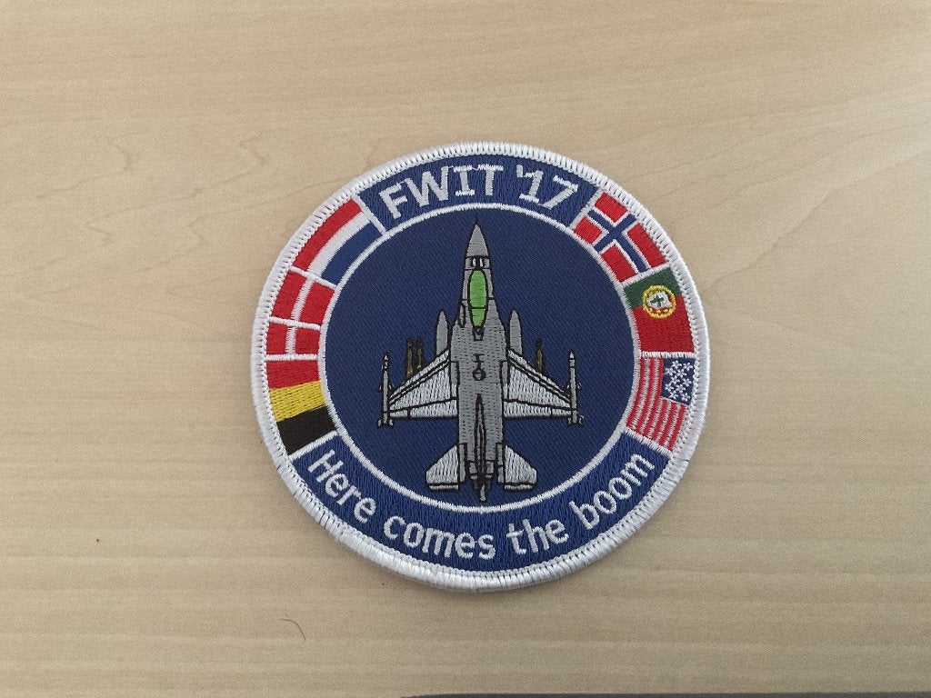 Klu Luchtmacht F-16 badge embleem FWIT, Verzamelen, Ophalen of Verzenden, Nieuw, Patch, Badge of Embleem