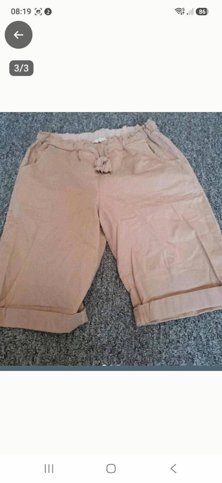 Triple Nine beige bermuda short  - Maat, Kort, Beige, Ophalen of Verzenden, Gedragen