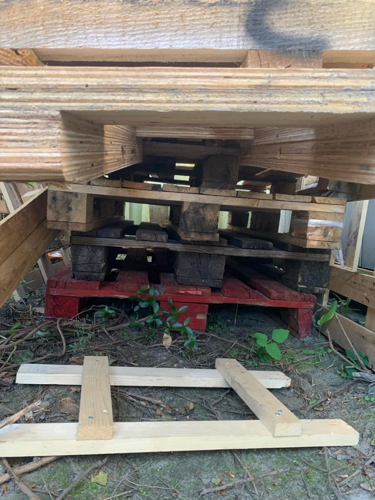 Diverse gebruikte pallets, handig voor de moestuin, Ophalen, Gebruikt, Balk, Overige houtsoorten