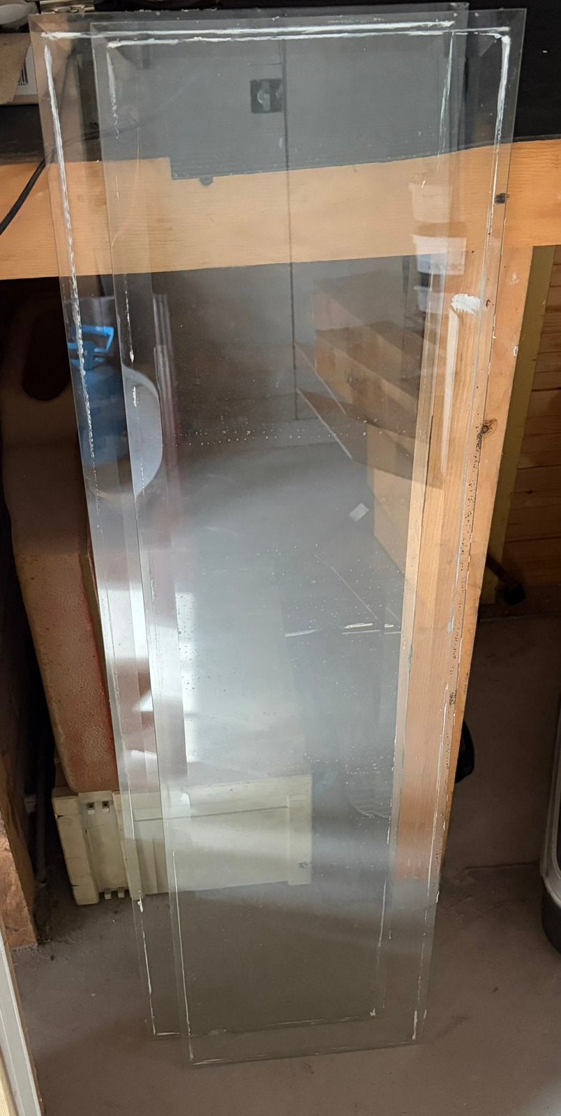 2x Facet geslepen glas voor binnendeur, Doe-het-zelf en Verbouw, Glas en Ramen, Ophalen, Zo goed als nieuw, Minder dan 80 cm, Glasplaat