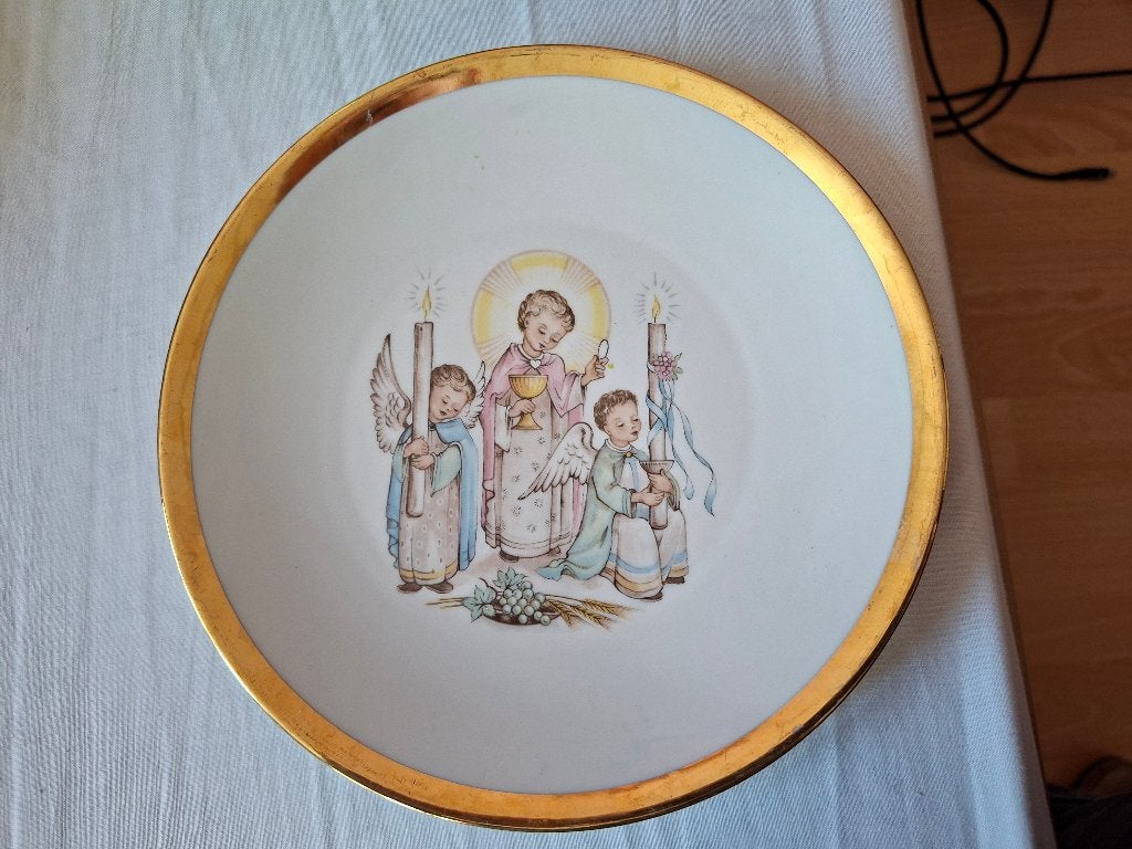 vintage kerstbordje, Ophalen of Verzenden, Gebruikt