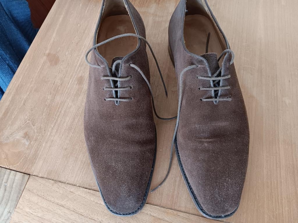 LODING SUEDE WHOLECUT SCHOENEN.MT 43.5, Ophalen of Verzenden, Bruin