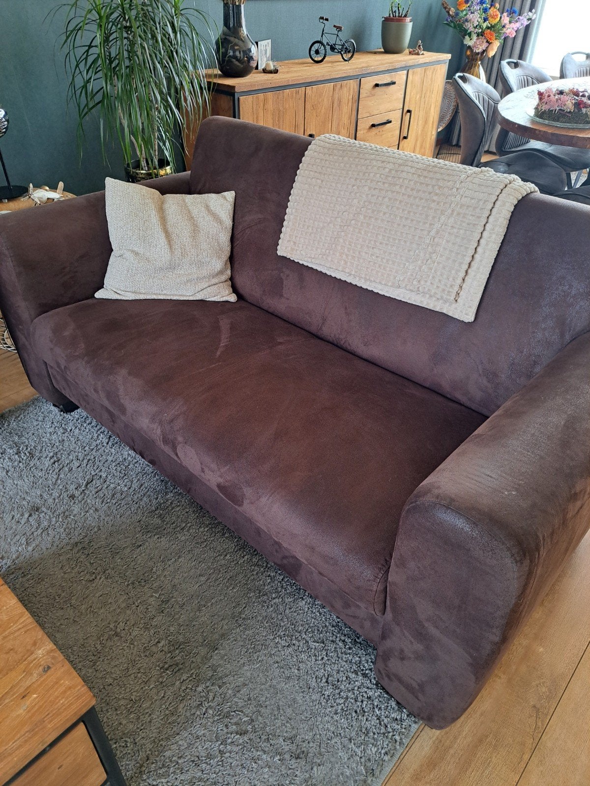 3 en 2 zits bank, Ophalen, Gebruikt, 75 tot 100 cm