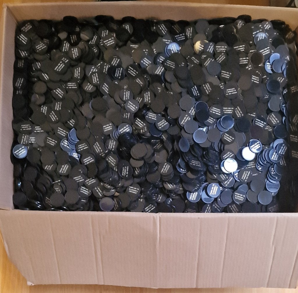 Consumptie munten / 14000 stuks Zwart, Ophalen of Verzenden, Gebruikt
