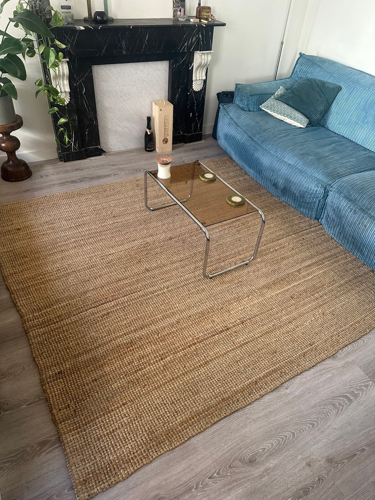 IKEA LOHALS vloerkleed 200x300 cm – Jute – Zeer nette staat, Beige, 200 cm of meer, Ophalen of Verzenden, Zo goed als nieuw