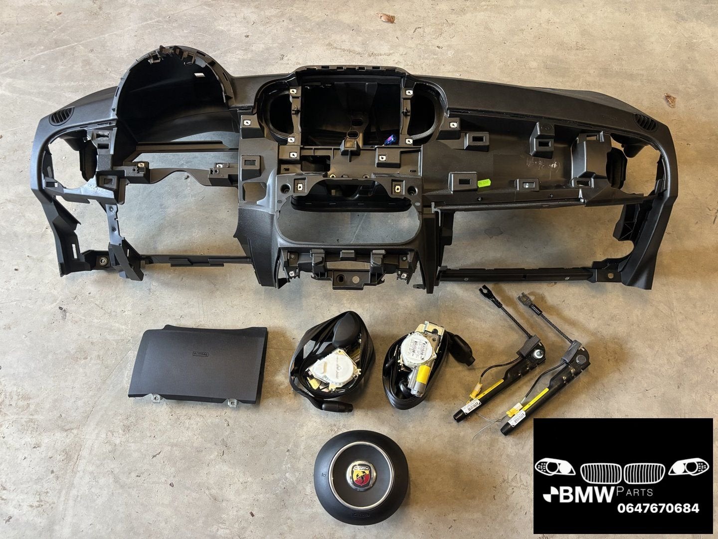 Dashboard + airbagset Fiat 500 Abarth facelift 2016 - heden, Gebruikt, -, Ophalen of Verzenden, Fiat