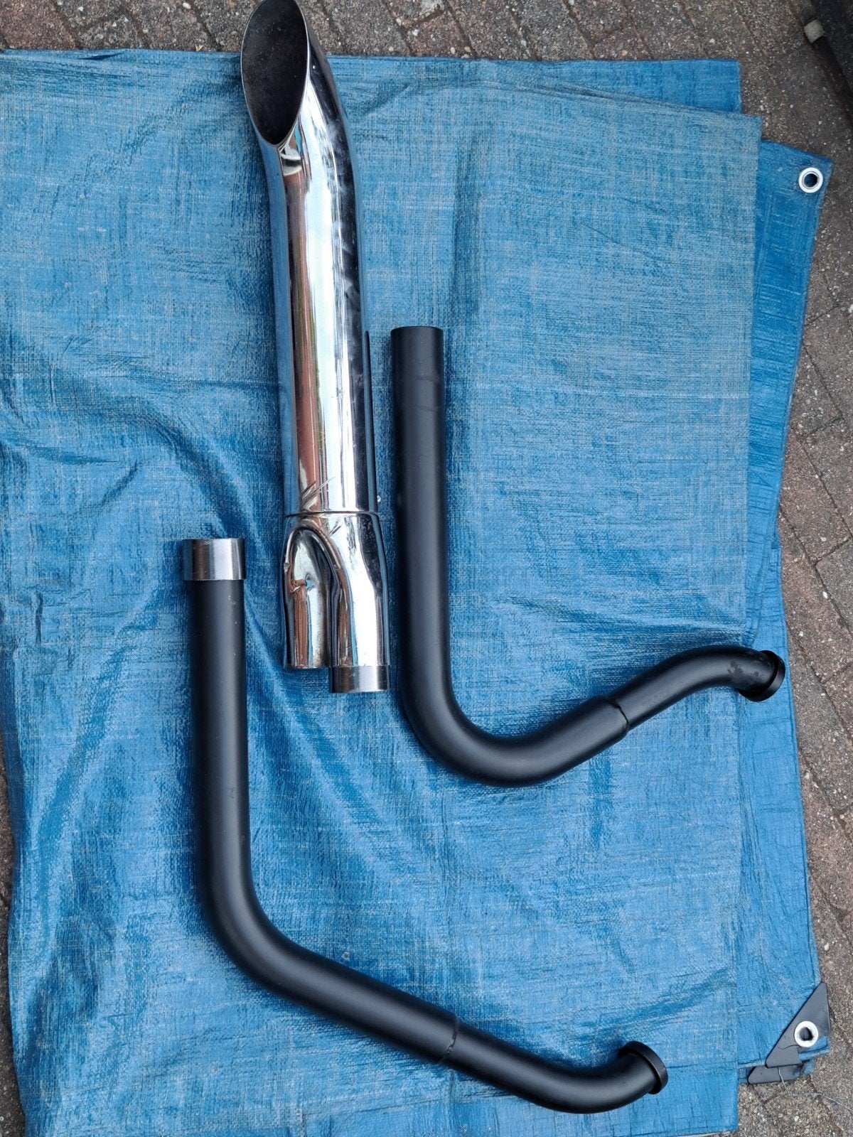 Hooker headers, evo, BT. 2/1 demper, Ophalen of Verzenden, Gebruikt