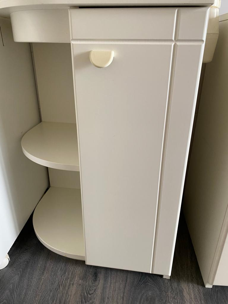 Twee nachtkastjes incl.  2-pers. ombouw waterbed, Ophalen, Gebruikt, 65 cm of meer, Minder dan 55 cm