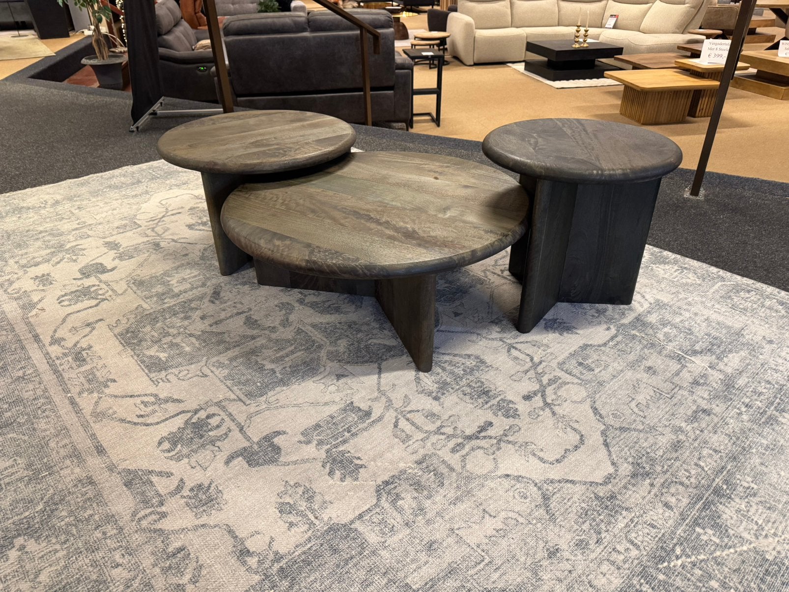Salontafel set 3-Delig Massief Mangohout 70%Korting, Huis en Inrichting, Ophalen, 50 tot 100 cm, #Salontafel#3-Delig#Mangohout#Salontafels#Tafels