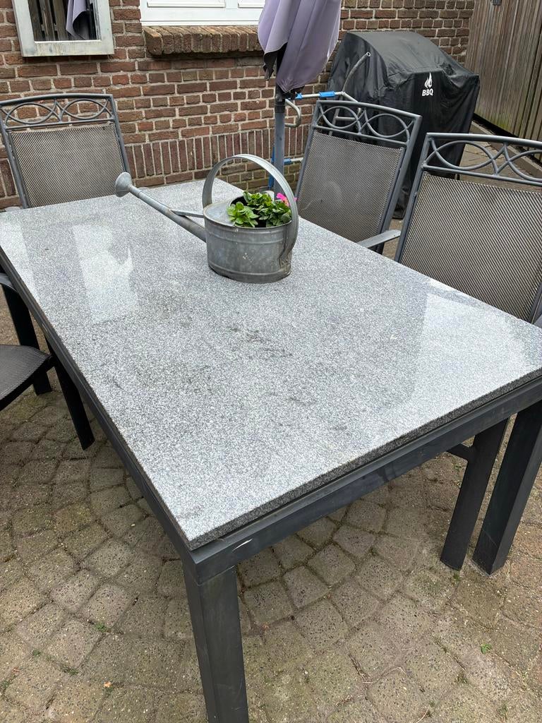 Gratis beschadigde tuintafel, zwaar, 90x160x72cm, Tuin en Terras, Tuintafels, Ophalen, Gebruikt, Rechthoekig, Overige materialen