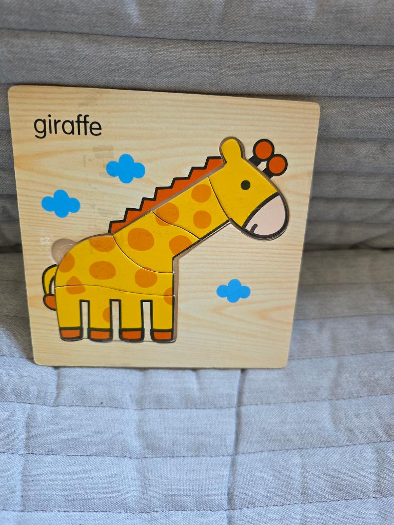 Houten dunne puzzel met 5 stukjes, Ophalen of Verzenden, Zo goed als nieuw, Van hout, Minder dan 10 stukjes