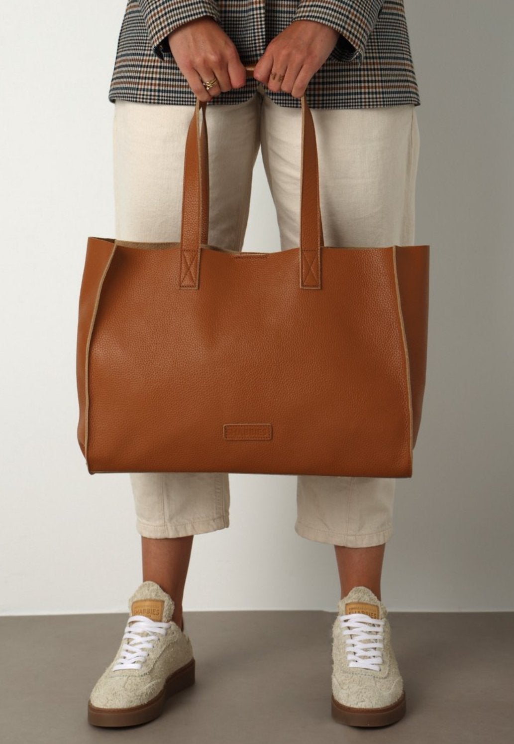 Stijlvolle Bruine Shopper van Shabbies, Sieraden, Tassen en Uiterlijk, Tassen | Damestassen, Ophalen of Verzenden, Zo goed als nieuw