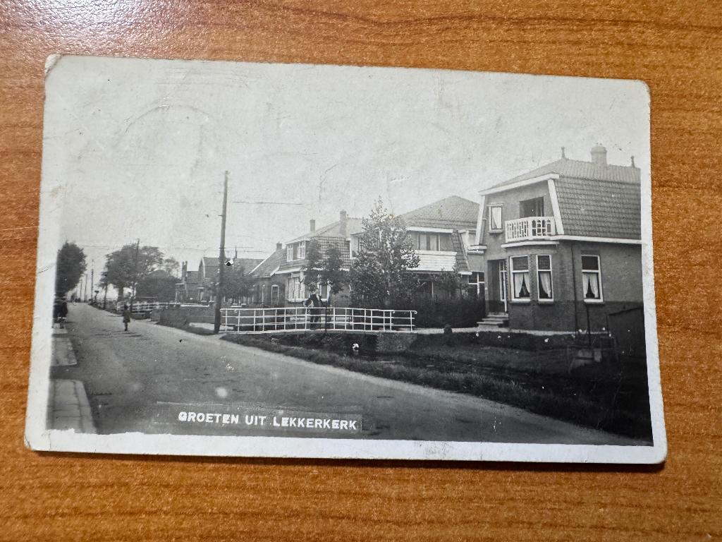 fotokaart Lekkerkerk bromografia 1932, Verzamelen, Ansichtkaarten | Nederland, Verzenden, 1920 tot 1940, Gelopen, Zuid-Holland