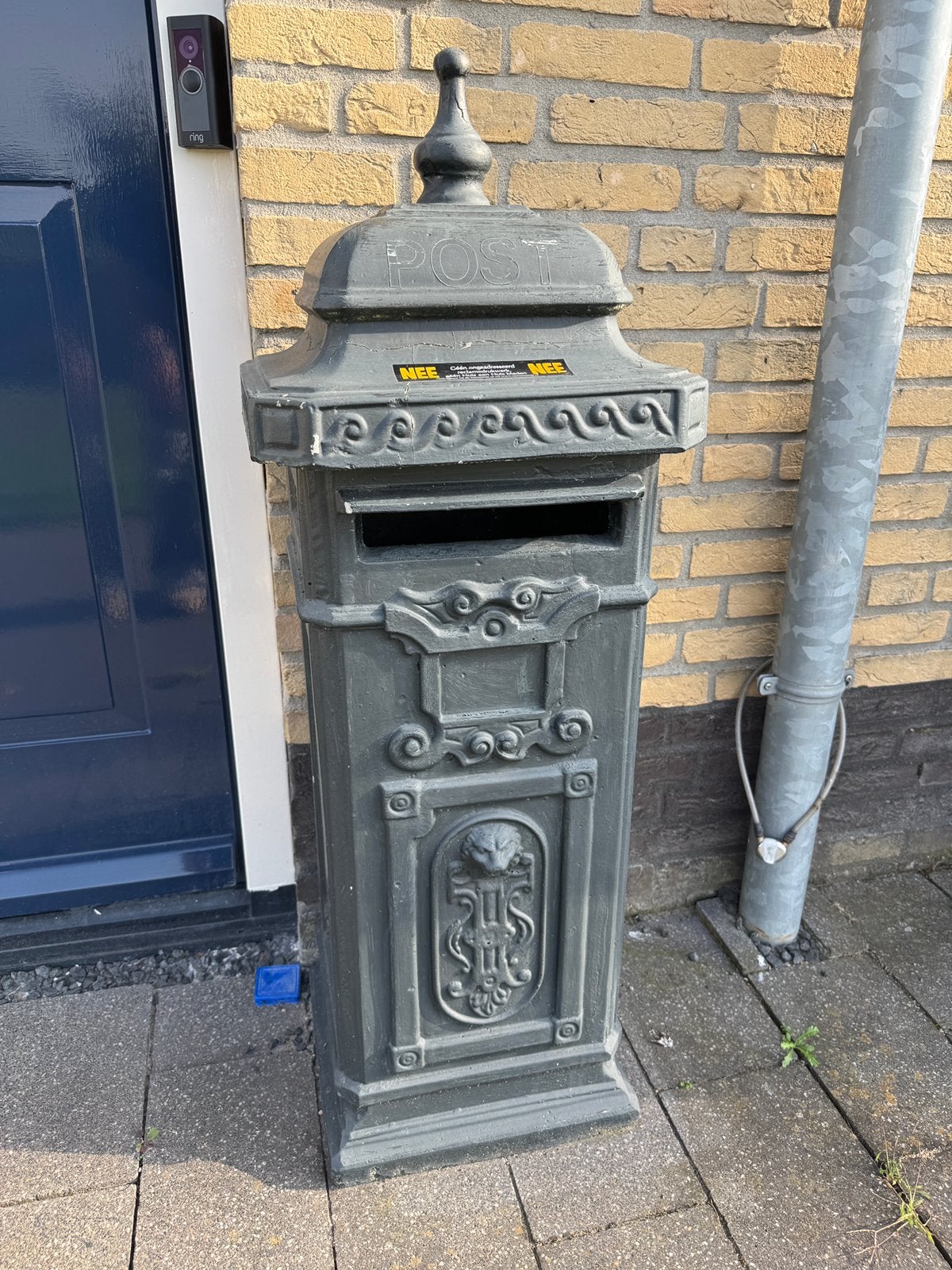 Staande Brievenbus Kolombrievenbus Groen, Tuin en Terras, Ophalen, Gebruikt