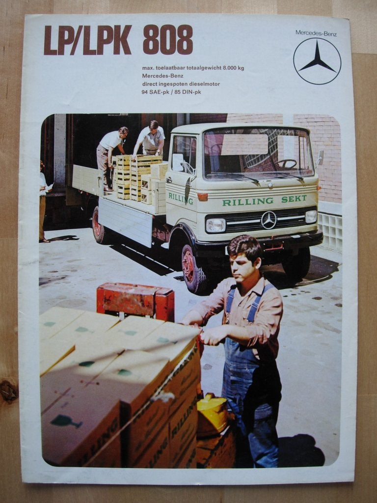 Mercedes LP / LPK 808 Brochure 1974 - LP808 LPK808, Zo goed als nieuw, Mercedes-Benz, Mercedes, Ophalen of Verzenden