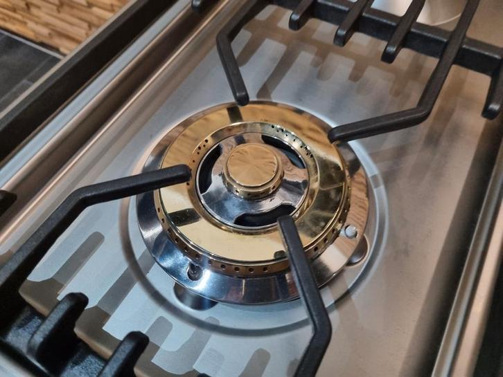 Boretti 90 cm fornuis rvs + rvs 6 pits 1 grote oven, Witgoed en Apparatuur, Niet ingevuld, 60 cm of meer, Niet ingevuld, Ophalen of Verzenden