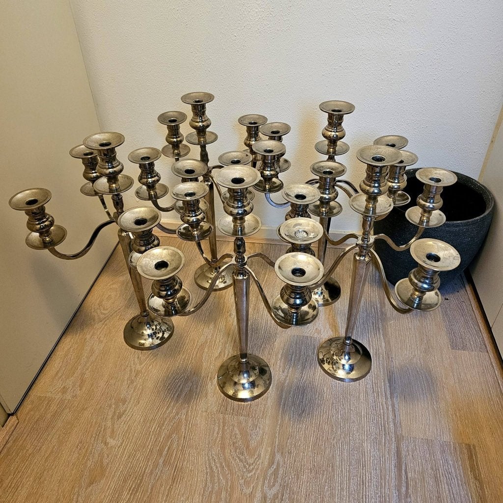 5x kandelaar (60cm hoge kandelaren), Ophalen, Gebruikt, Overige merken, Metaal