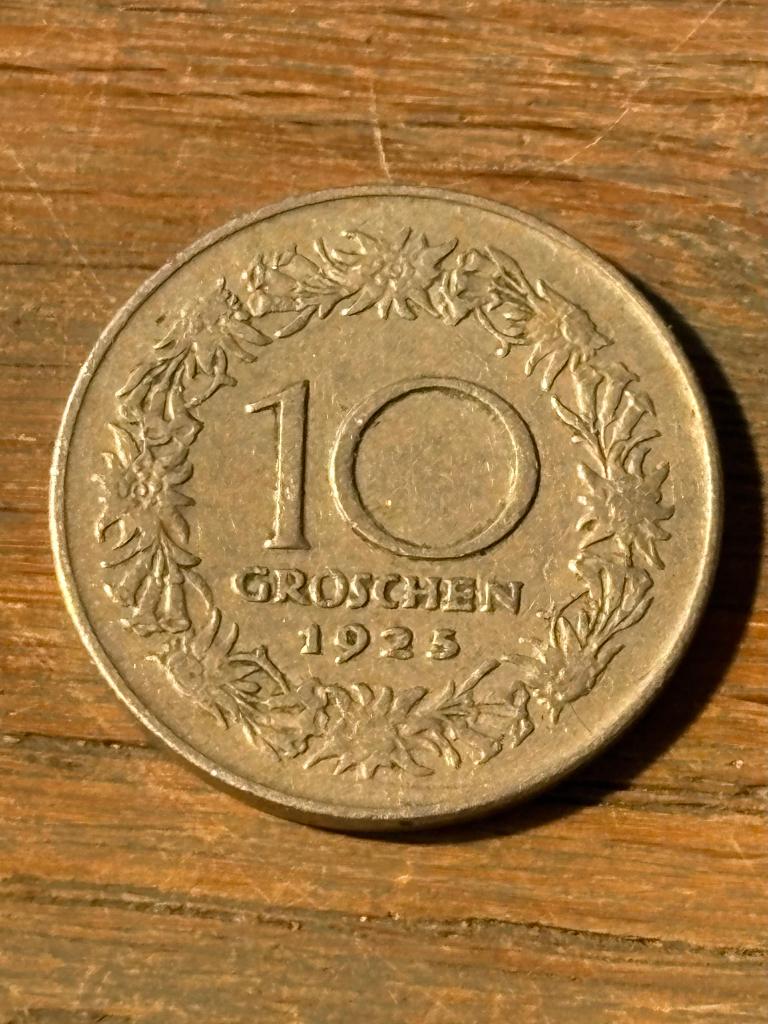10 Groschen 1925 Oostenrijk, Ophalen of Verzenden, Oostenrijk, Losse munt