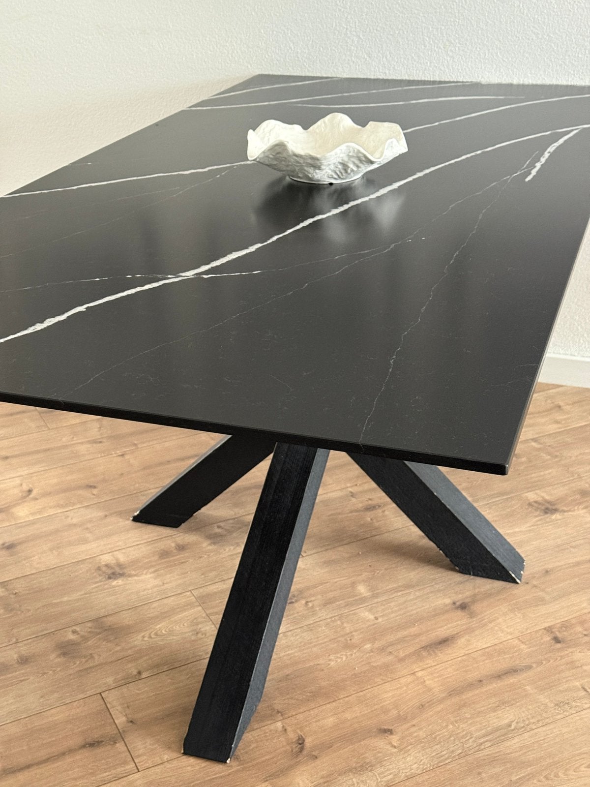 Eettafel en salontafel met keramisch blad, Overige materialen, Zo goed als nieuw, Vijf personen of meer, 150 tot 200 cm