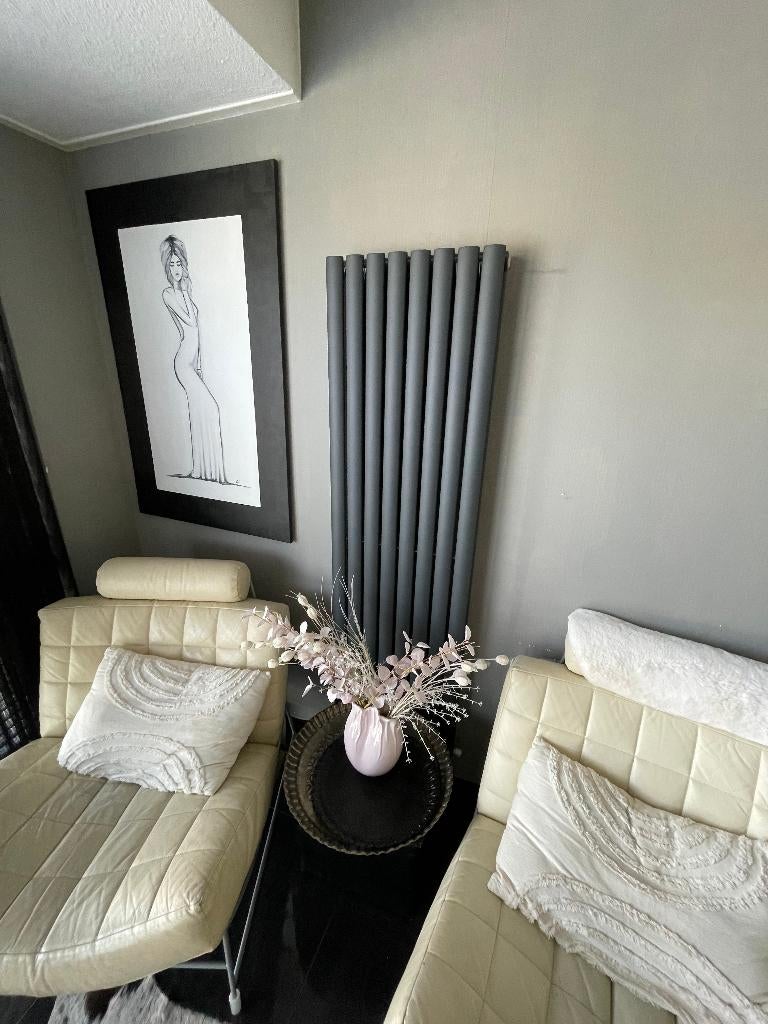 3x Design Radiatoren Antraciet (Hudson Reed Revive Caldae), Doe-het-zelf en Verbouw, Hoog rendement (Hr), Radiator, 150 cm of meer
