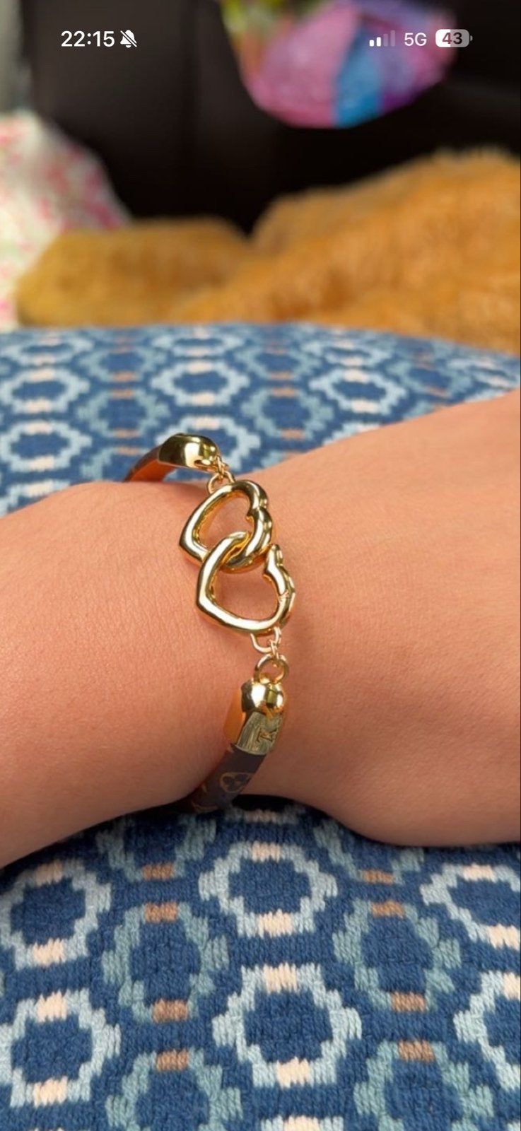 Louis Vuitton Say Yes Monogram Armband met Hartjes, Ophalen of Verzenden, Nieuw, Bruin, Leer
